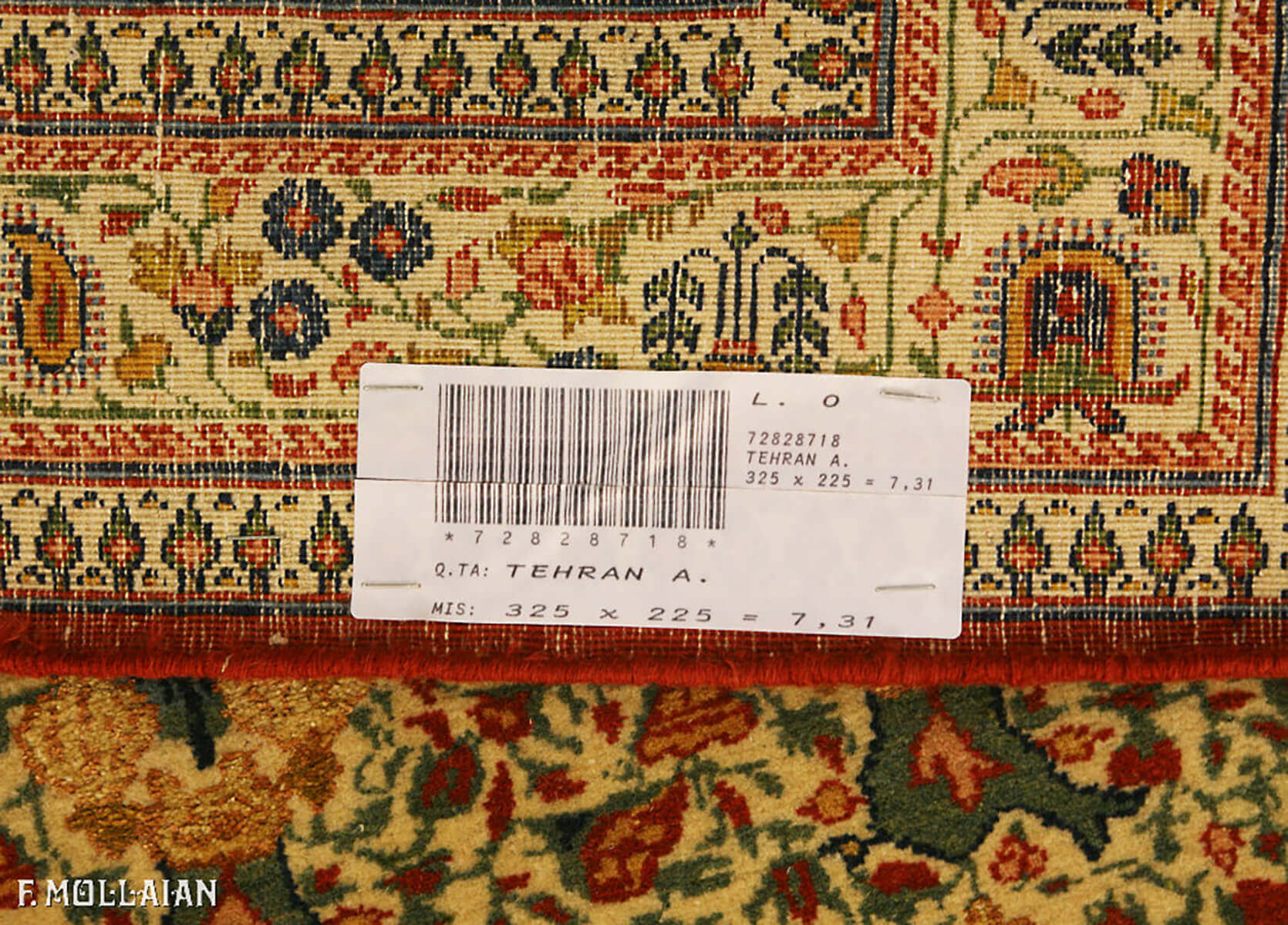 فرش نیمه آنتیک تهران گل ابریشم کد:۷۲۸۲۸۷۱۸